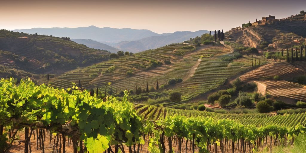 vineyards in Priorat wine region Spain