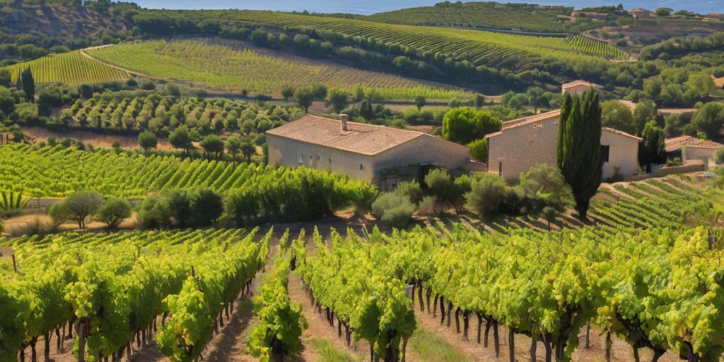 vineyards in Languedoc-Roussillon, France