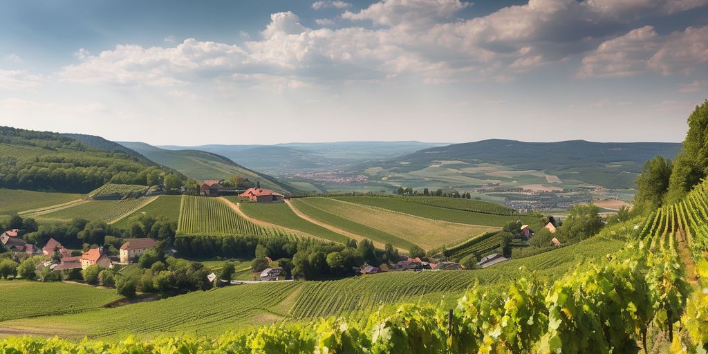 vineyards in Pfalz wine region Germany